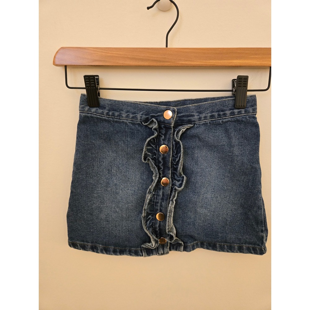 Tommy Bahama Girls‎ Denim Ruffle Snap Front Skirt Size 5/6